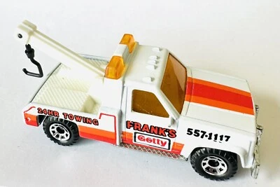 1990 MATCHBOX SUPERFAST #21 GMC WRECKER FRANK'S GETTY 24HR TOWING TOW TRUCK - Image 1 of 4
