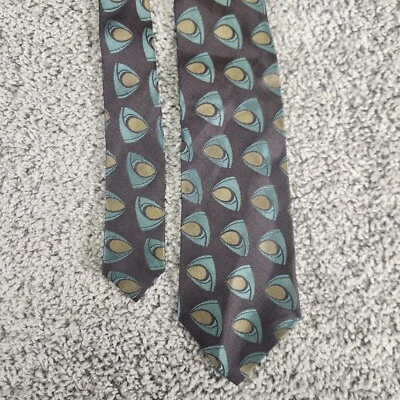 Giorgio Armani Cravette Silk Tie Brown Necktie Geometric 3.5 x 56 Made Italy - Image 1 of 4