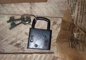 USSR little pad lock. Stamped. Soviet Vintage Metal Padlock. Original. New - Picture 1 of 10