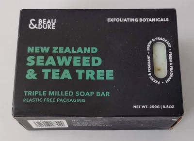 Beau & Duke 8.8oz Bar Soap New Zealand Seaweed & Tea Exfoliating Botanicals New - Image 1 of 3
