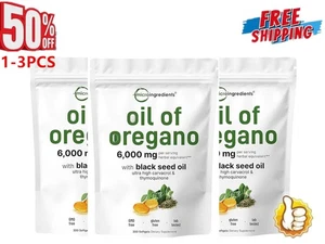 Oil of Oregano 6000mg 300Softgels Capsules,Black Seed Oil Immune Antioxidant a/y - Picture 1 of 17