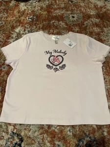 Neu mit Etikett Hello Kitty & Friends X Forever 21 Plus My Melody Baby-T-Shirt mit Spitzenbesatz 2X - Bild 1 von 11