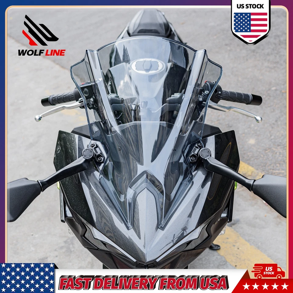 WOLFLINE Motorcycle Aerodynamic Windshield for Kawasaki Ninja 500 2024-2025 Foto 1 de 4
