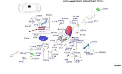 Nissan ARIYA FE0 Sitzschalter vorne rechts 870166RA1A NEU ORIGINAL - Image 1 of 2
