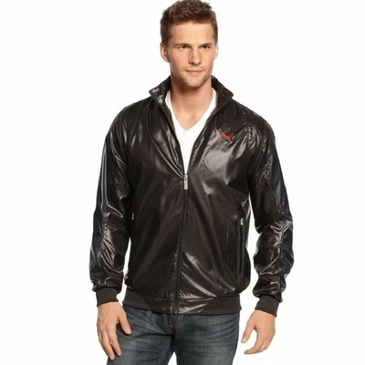 Puma Mens Lg Rare Scuderia Ferrari Windbreaker Jacket Black Blue Car Collector - Image 1 of 4