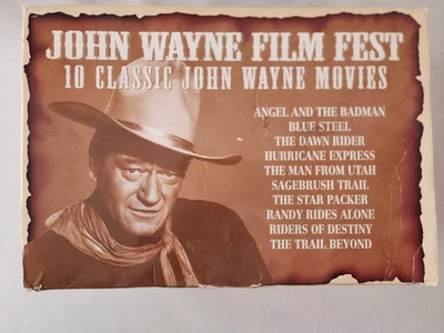 John Wayne Film Fest 10 Classic Movies - VHS Box Set - 9 Sealed - Image 1 of 4