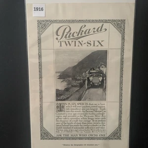 Vintage 1916 Packard Twin Six in Plain Speech Ad Advertisement - Picture 1 of 2