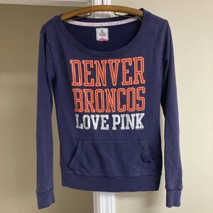 Y2K Victoria's Secret Love Pink x NFL Denver Broncos Sweatshirt Gr. XS Bo Nix - Bild 1 von 7