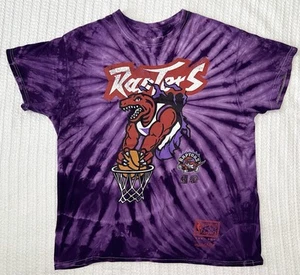Mitchell & Ness Toronto Raptors Purple LG 22” X 27” Hardwood Classics Tye Dye - Picture 1 of 7