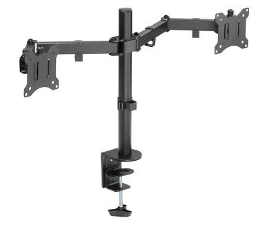 BRATECK Dual Monitor LED LCD TV Swivel Desk Mount Stand 21 22 23 24 26 27 28 29 30 32"