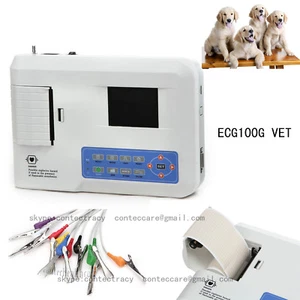 FDA Veterinary Portable ECG/EKG Machine,Printer&Paper,1 Channel 12 Lead,warranty - Picture 1 of 12