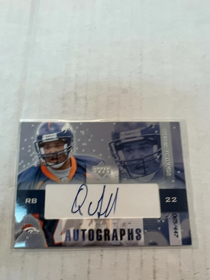 Quentin Griffin 2003 Autographs Rookie Auto Card #FA-QG Serial #065/447 - Image 1 of 1