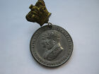 1902 Coronation of Edward VII and Queen Alexandra medal on Crown pin suspender