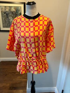 Marni Bluse gelb rosa Viskosemischung Gr. EU 48 Portugal neu ohne Etikett - Bild 1 von 10