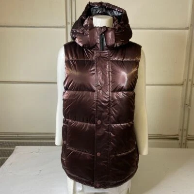 BCBGENERATION Hooded Stand-Collar Puffer Vest Women's Size L - Image 1 of 4