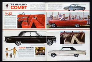 1963 Vintage MERCURY COMET METEOR MONTEREY Original AUTO DEALER SALES BROCHURE - Picture 1 of 8