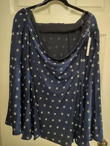 Skirt by Lauren Ralph Lauren Lined Navy/Cream NWT Size 20W MSRP $135 - Picture 1 of 7