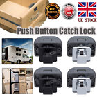 Square Push Button Catch Lock Drawer Door Cupboard Motorhome Handle Latch Knobs