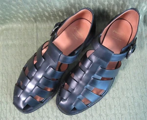 New Church’s Men’s Black Leather Fisherman 2 Sandals EX0022 UK 9.5 US 10 - Picture 1 of 14