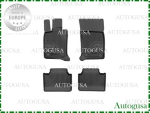 NEW LHD BLACK RUBBER FLOOR MATS LINERS ALL WEATHER FOR PORSCHE PANAMERA 2016 - - Picture 1 of 6