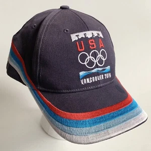 Sombrero de béisbol Vancouver Canadá 2010 Juegos Olímpicos gorra bordado equipo EE. UU. azul - Imagen 1 de 11