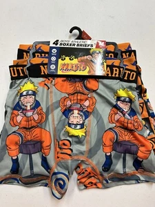 Naruto Boys 4pk Athletic Boxer Briefs Size M8 NWT - Picture 1 of 3
