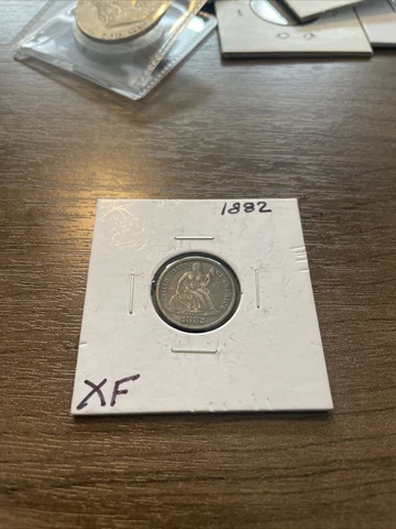 1882 seated liberty dime xf+ Cover