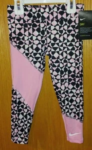 NWT Girls NIKE size 4 Dri-Fit Leggings Pink Multi 36G724-A8F   -2526 - Picture 1 of 6