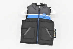 Youth Boy's iXtreme Puffer Vest With Hood Water Resistant Black, Size 5 - Picture 1 of 5