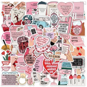 50pcs Random Vinyl Laptop Skateboard Stickers Luggage Decal Inspirational Scrawl - Picture 1 of 7