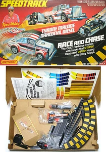 1980 Matchbox Slot Car 13' U-Turn TYRONE MALONE DIESEL DAREDEVIL Truck Race Set - Picture 1 of 4