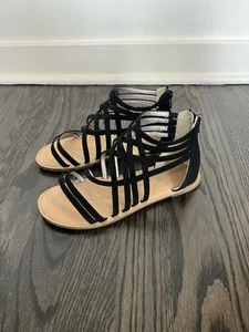 Sandalias Gladiador Gat and Jack Negras Niñas Talla 3 - Imagen 1 de 10
