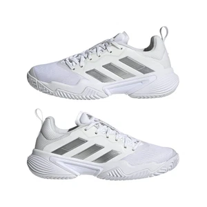 Adidas Mujer Barricade Zapatos Talla 8.5 Mediano Blanco Plateado Gris Metálico Nuevo en Caja - Imagen 1 de 13