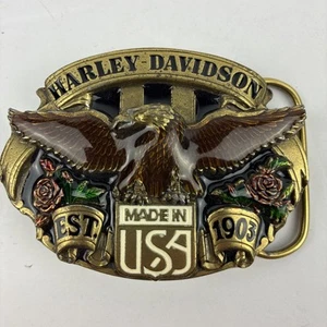 1989 Harley Davidson Harmony Design, Eagle USA Belt Buckle Siskiyou - Picture 1 of 8