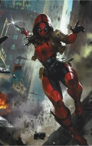 Deadpool #8 1:100 Derrick Chew Virgin variante Marvel Comics quasi nuovo + - Foto 1 di 1