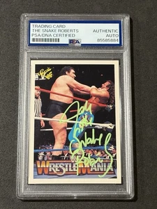 JAKE “THE SNAKE” ROBERTS 1990 CLASSIC WWF SIGNED AUTOGRAPHED CARD PSA/DNA - Picture 1 of 2