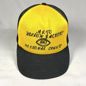 VTG Alto TX Yellowjackets HS Football 1981 Regional Champs Trucker Snapback Hat - Picture 1 of 11