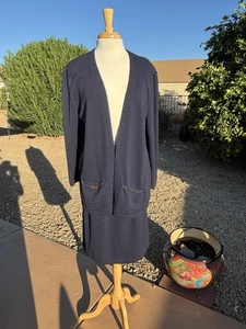 St. John Knit Basics by Marie Grey 3 Piece Set  Sz L Navy - Picture 1 of 16