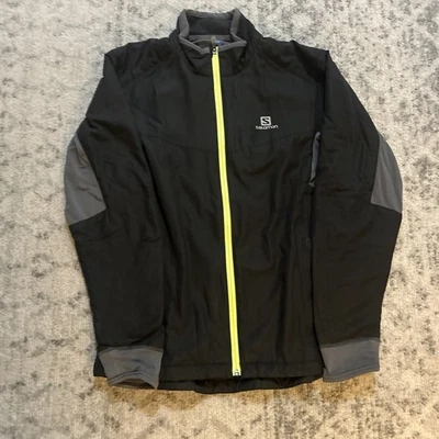 Chaqueta cálida Salomon Advanced Summit para hombre mediana SoftShell negra cremallera completa Foto 1 de 4