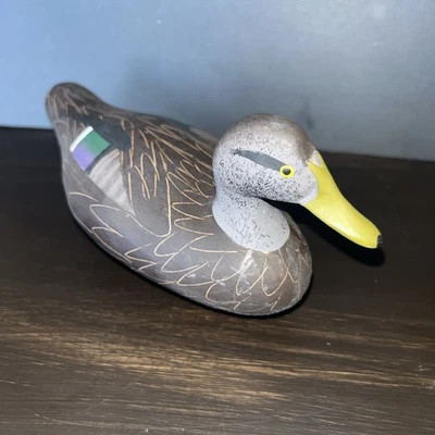 "Señuelo Black Duck Havre de Grace Maryland 7"" Cpt. Miniatura firmada por Bob Jobes 1987 Foto 1 de 4