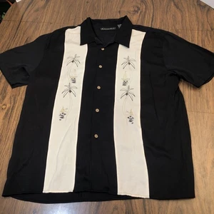 The Havanera Co Shirt Mens XXL Bowling Embroidered Palm Trees Stripes Sailboats - Picture 1 of 12