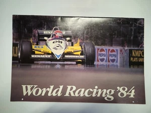 Large Vintage World Racing 1984 Calendar Automobile New Old Stock - Picture 1 of 15