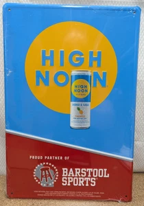 NEW SEALED High Noon Hard Seltzer Barstool Sports Embossed Metal Sign 18"x 12" - Picture 1 of 2