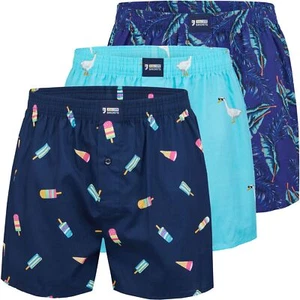 3 HAPPY SHORTS Boxershorts Web Boxer lustige Motive Design Tropical Gans Eis - Bild 1 von 2