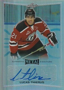 2015-16 Leaf Metal Lucas Thierus Quebec Rampart Autograph Auto Card - Picture 1 of 1