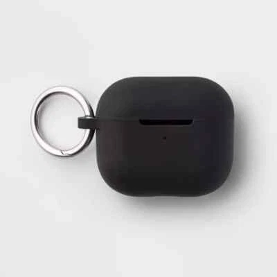 Apple AirPods (3rd Generation) Silicone Case with Clip - heyday Black with Silve - Image 1 of 3