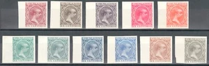ESPAÑA 1889 - EDIFIL 219P - ALFONSO XIII PELÓN - 11 PRUEBAS DE COLOR - MNG - Imagen 1 de 2