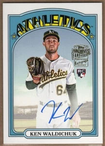 KEN WALDICHUK 2023 Topps Archives AUTOGRAPH RC #72FF-KW Oakland Athletics - Picture 1 of 2