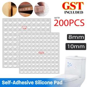 up200x Adhesive Silicone Gel Cabinet Door Drawer Bumper Pad Feet Dot Buffer Stop - Picture 1 of 9