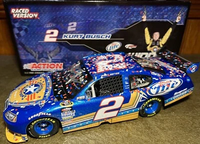 Kurt Busch Miller Lite 2009 'Texas Raced Win' acción 1/24 autografiado Foto 1 de 4